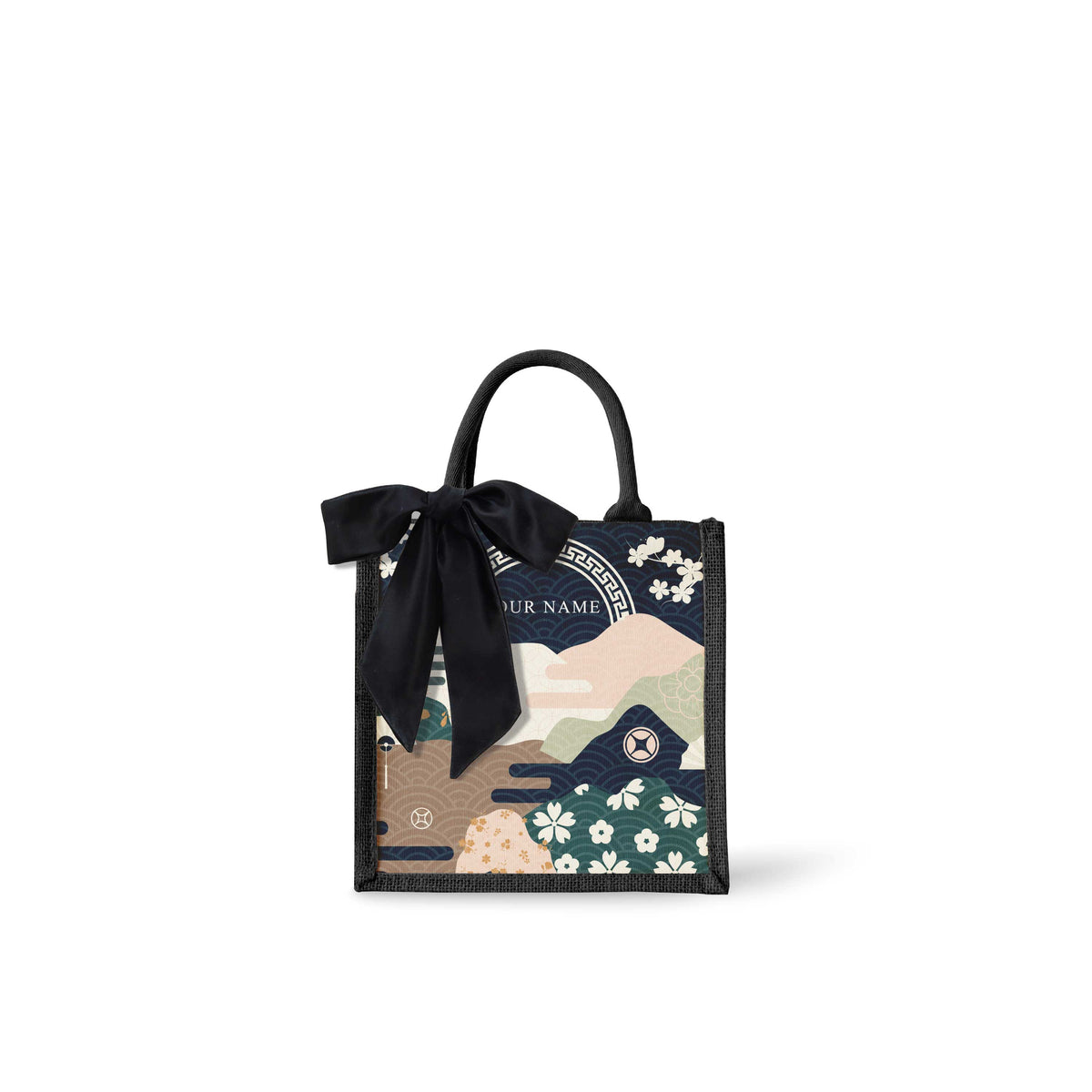 Fortune Garden (Navy Design) Tote Bag