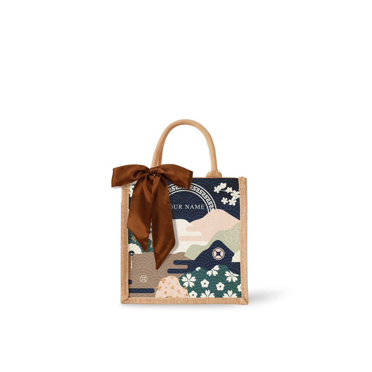 Fortune Garden (Navy Design) Tote Bag