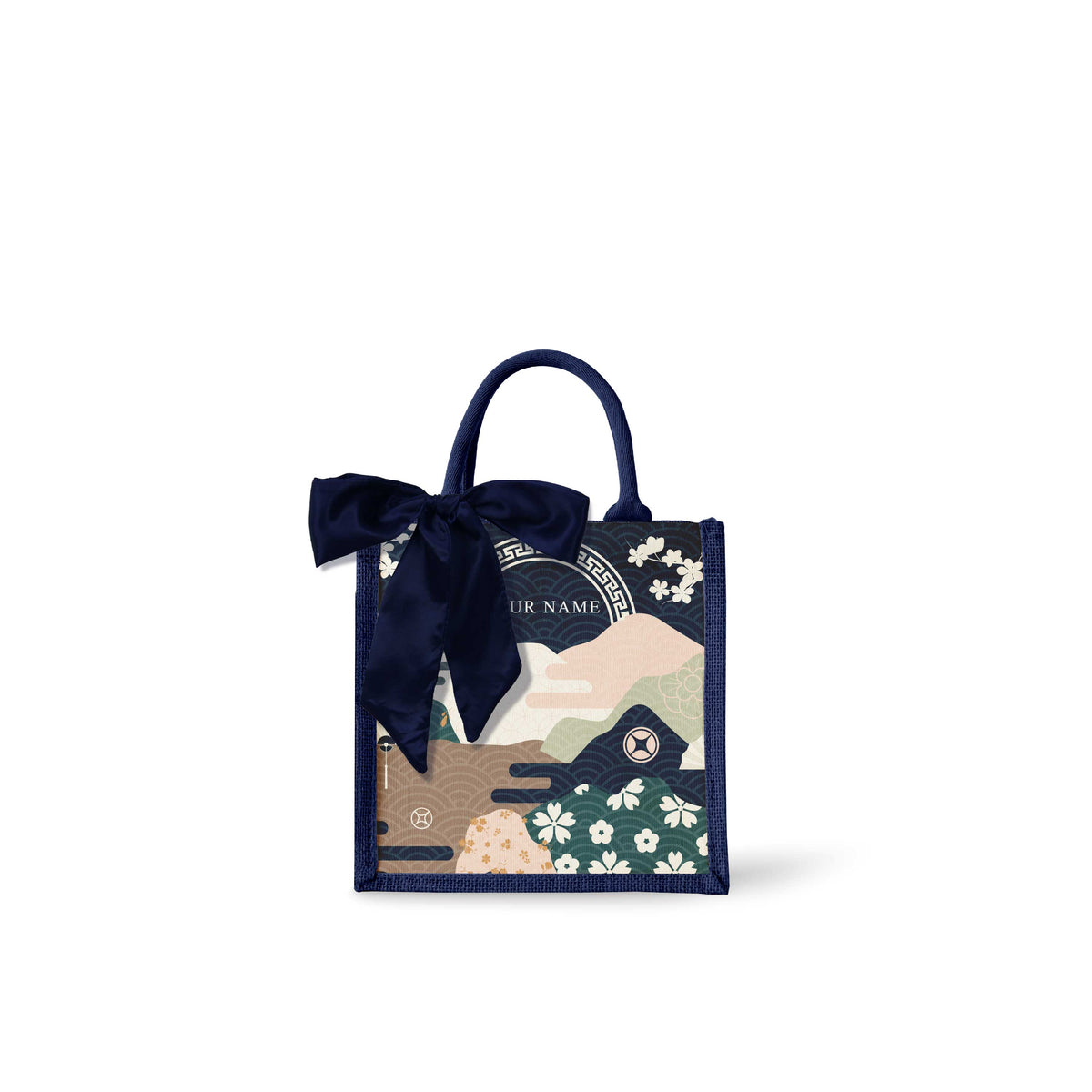 Fortune Garden (Navy Design) Tote Bag