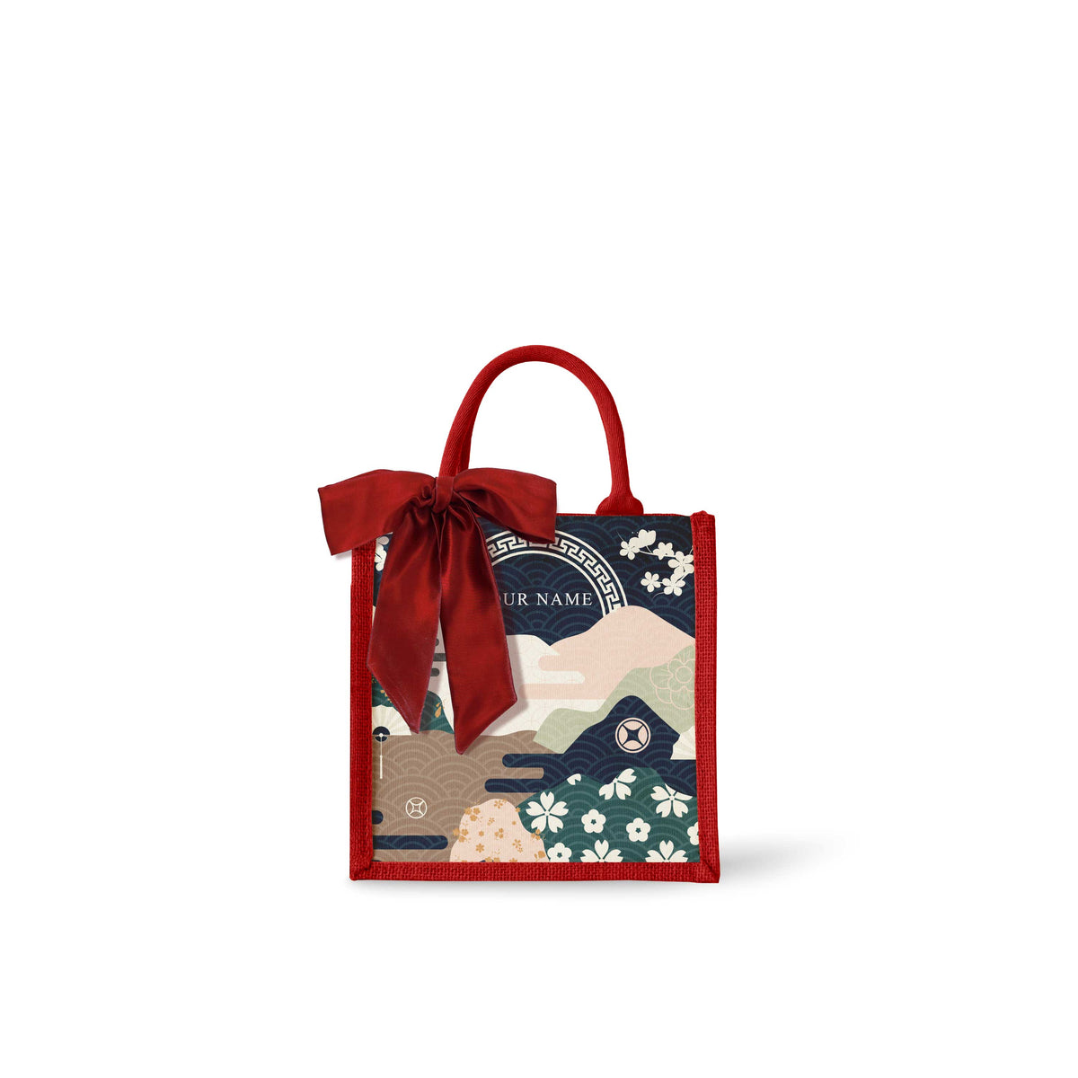 Fortune Garden (Navy Design) Tote Bag