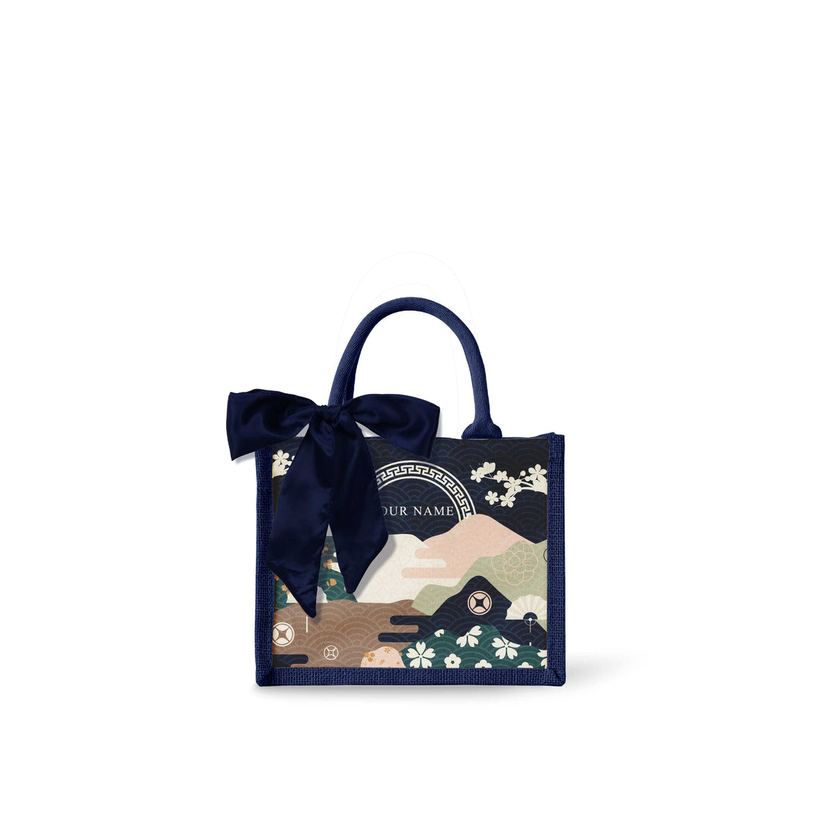 Fortune Garden (Navy Design) Tote Bag