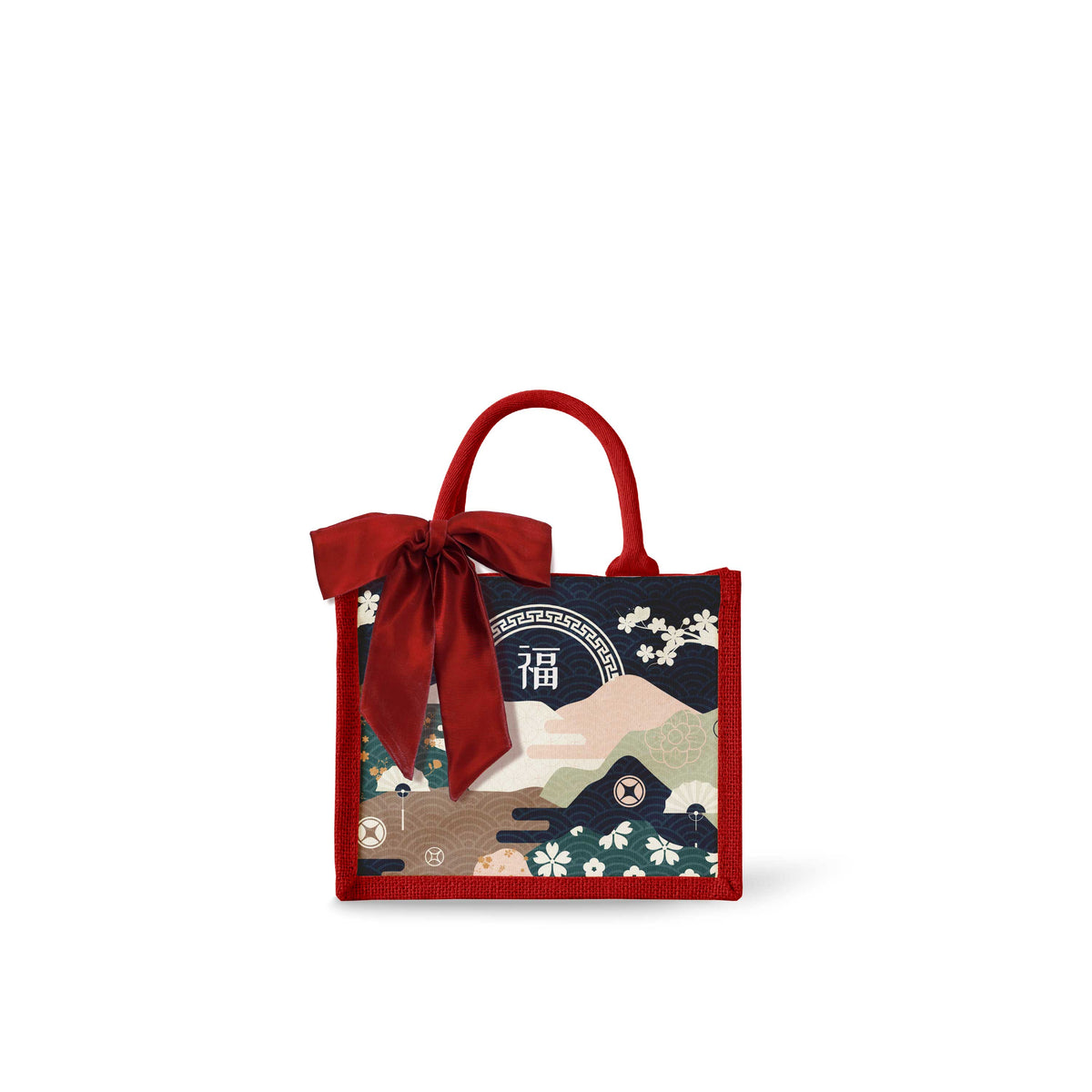 Fortune Garden (Navy Design) Tote Bag