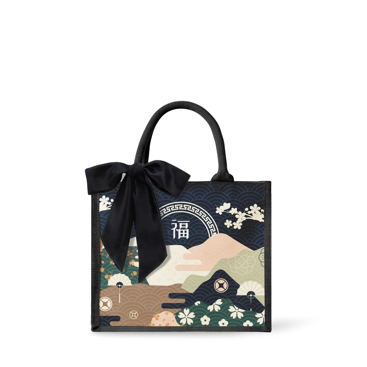 Fortune Garden (Navy Design) Tote Bag