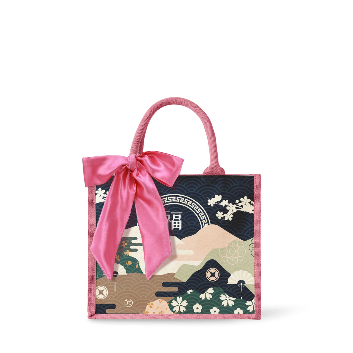 Fortune Garden (Navy Design) Tote Bag
