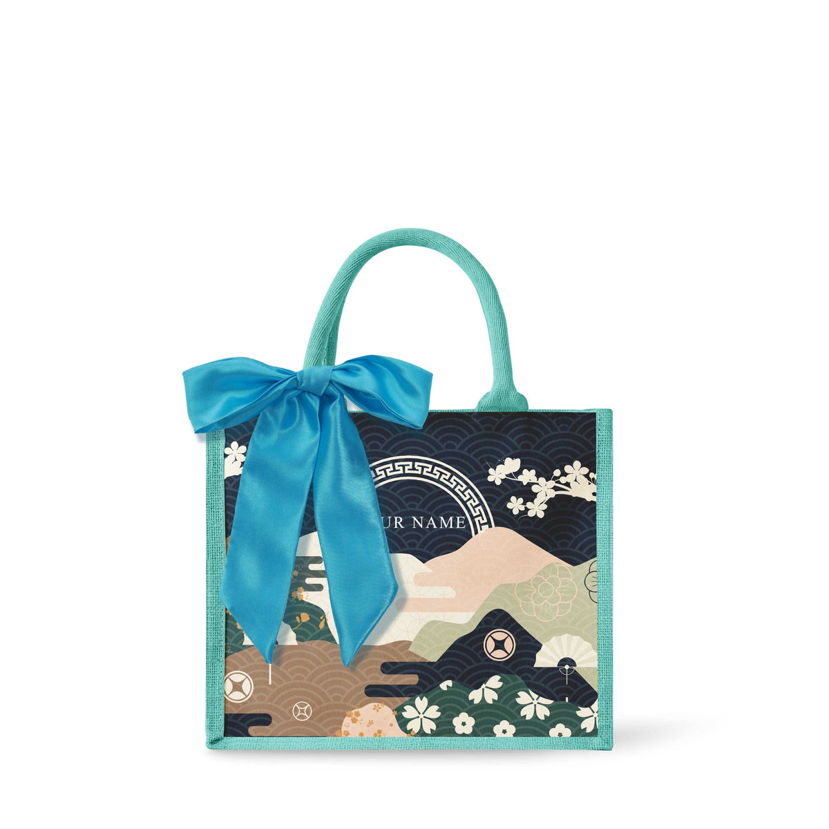 Fortune Garden (Navy Design) Tote Bag