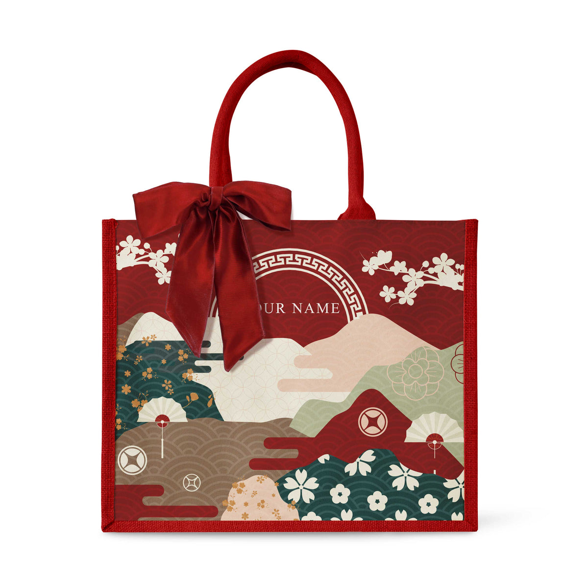 Fortune Garden (Red Design) Tote Bag