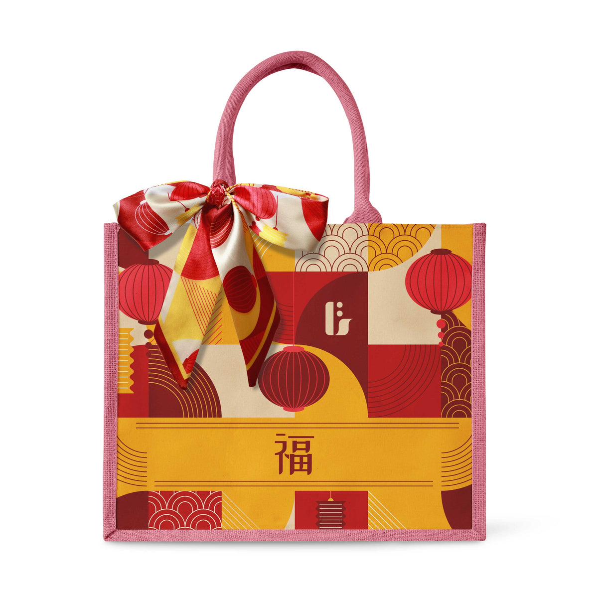 Lunar Blessing (Red Design) Tote Bag
