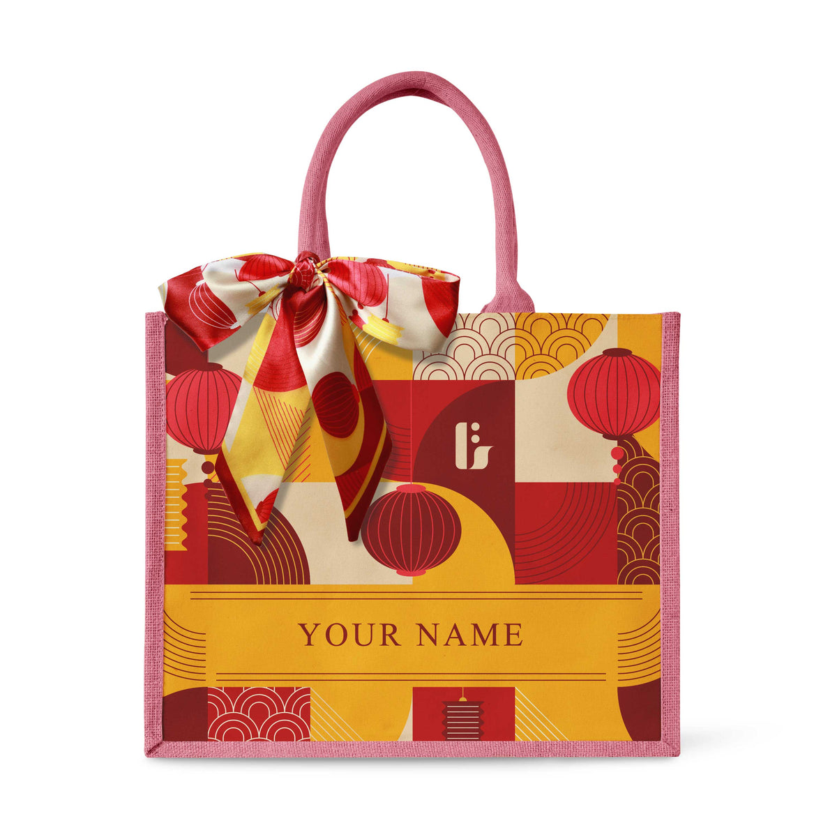 Lunar Blessing (Red Design) Tote Bag