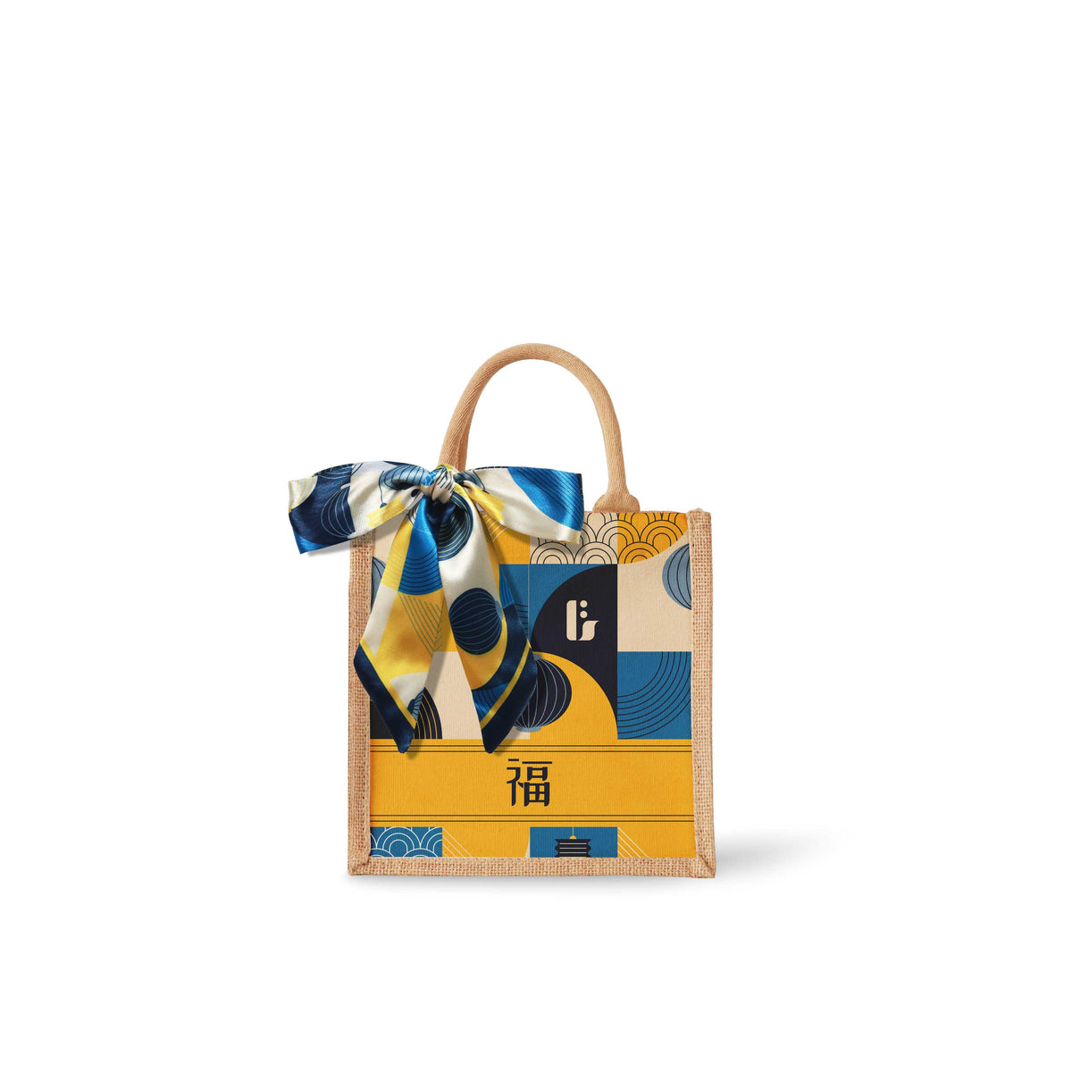 Lunar Blessing (Navy Design) Tote Bag