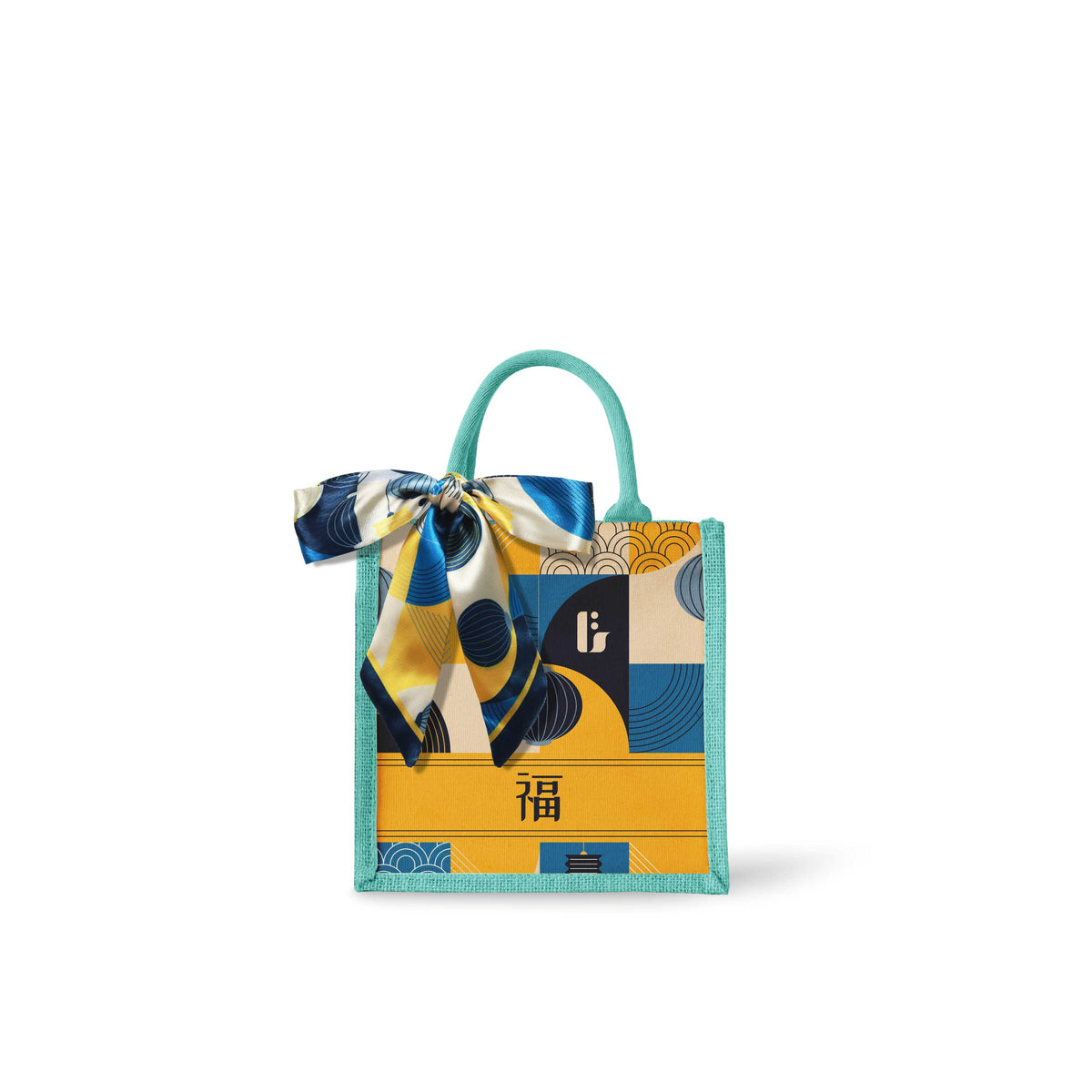 Lunar Blessing (Navy Design) Tote Bag