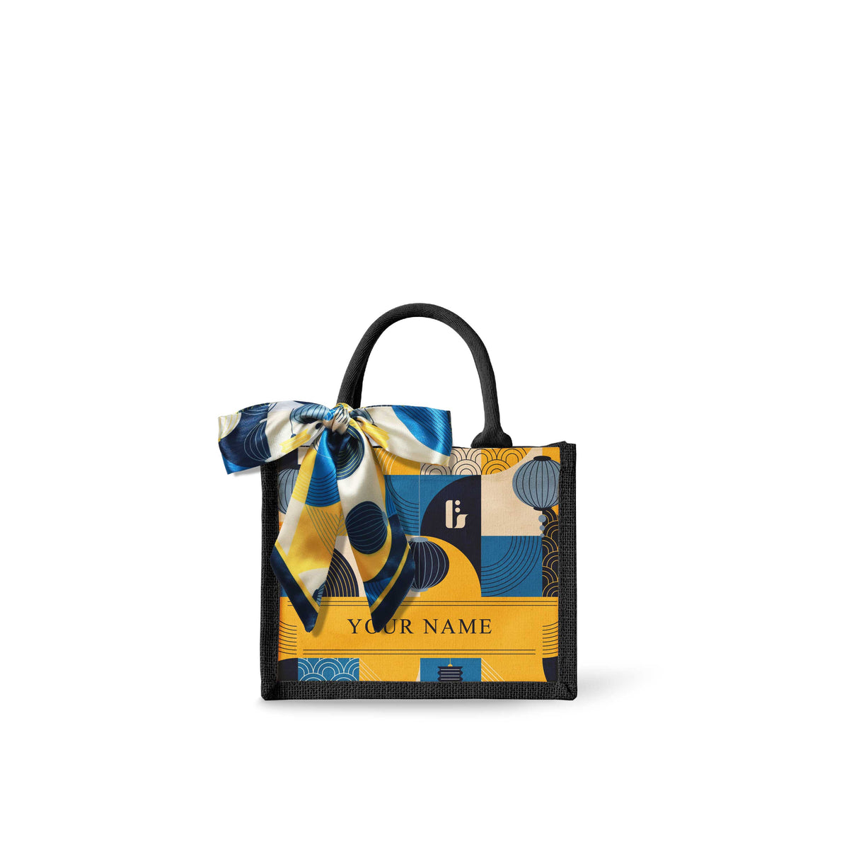 Lunar Blessing (Navy Design) Tote Bag