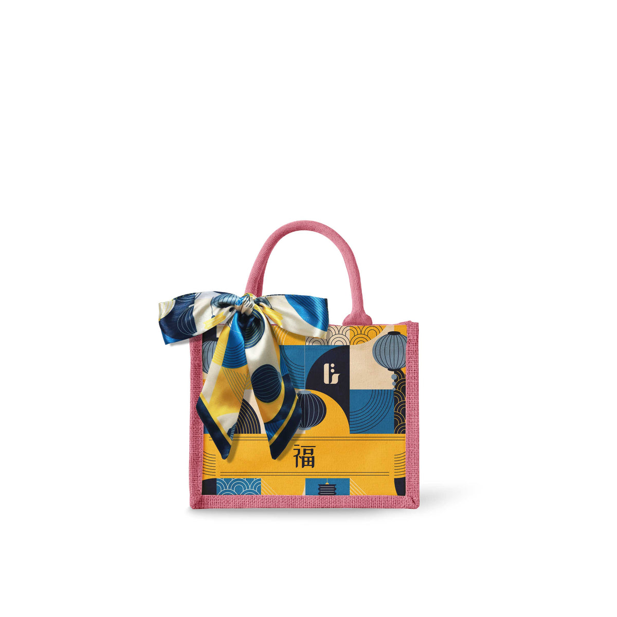 Lunar Blessing (Navy Design) Tote Bag