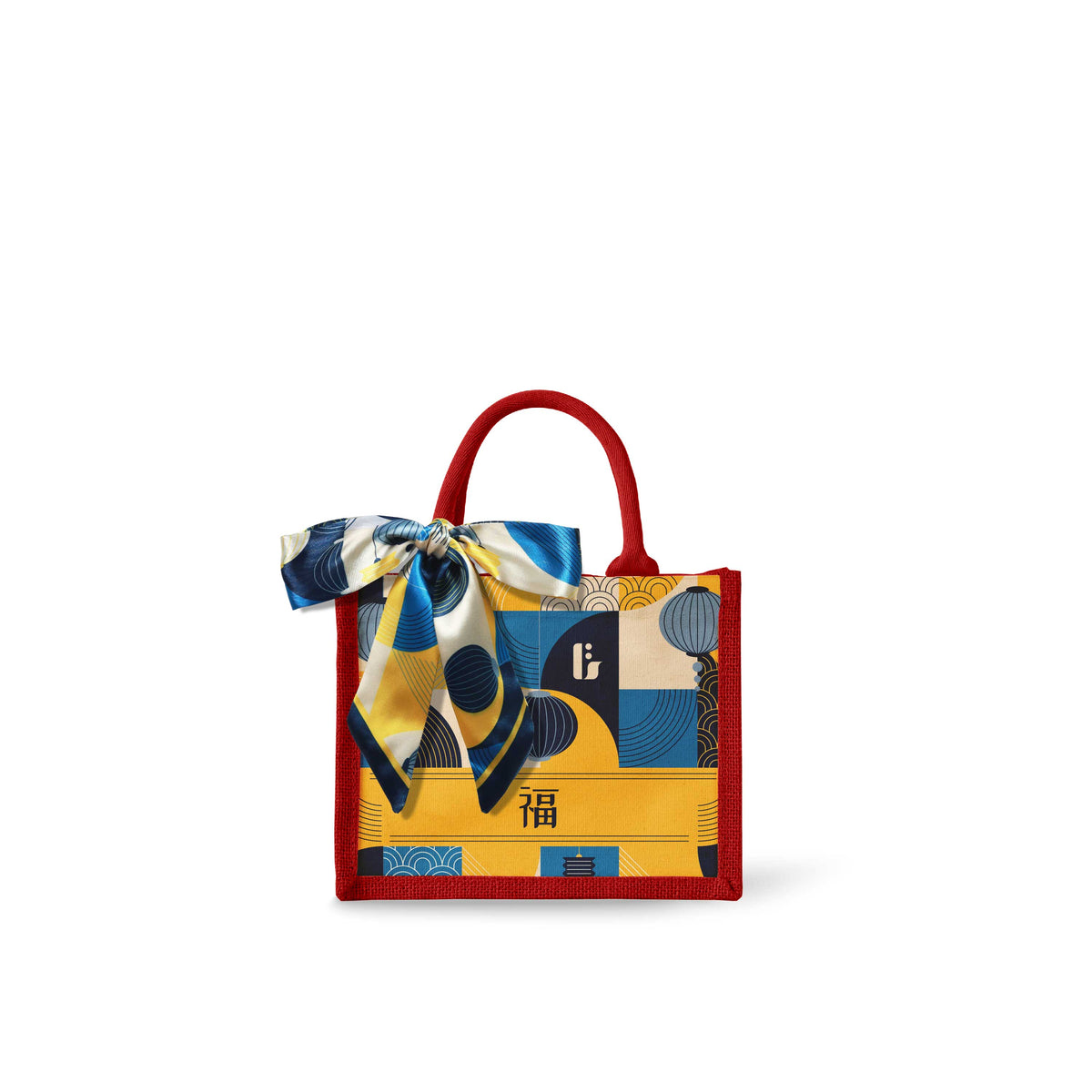 Lunar Blessing (Navy Design) Tote Bag