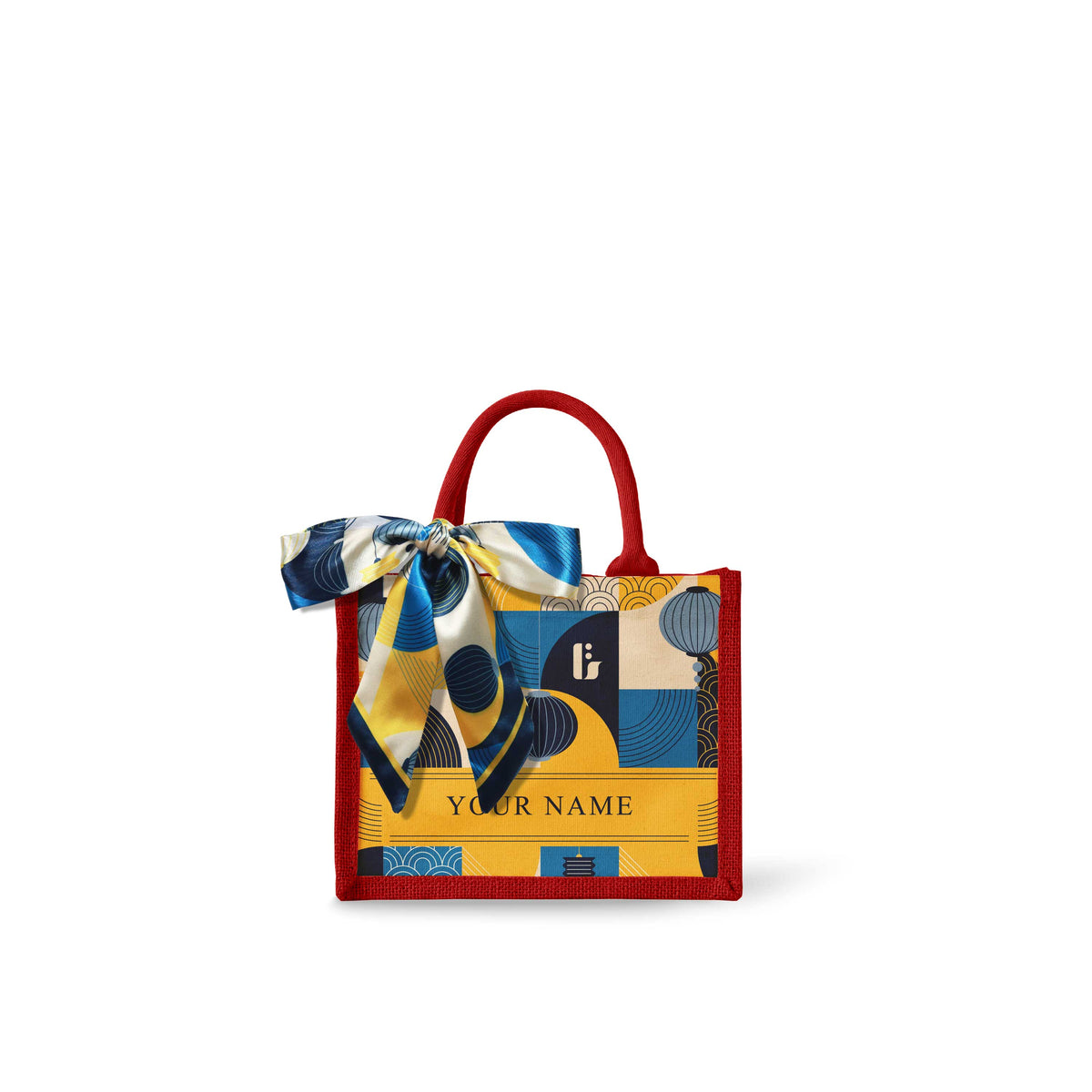 Lunar Blessing (Navy Design) Tote Bag