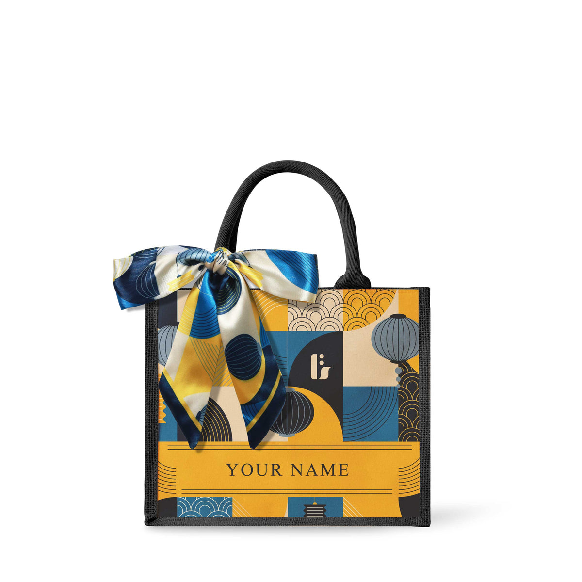 Lunar Blessing (Navy Design) Tote Bag