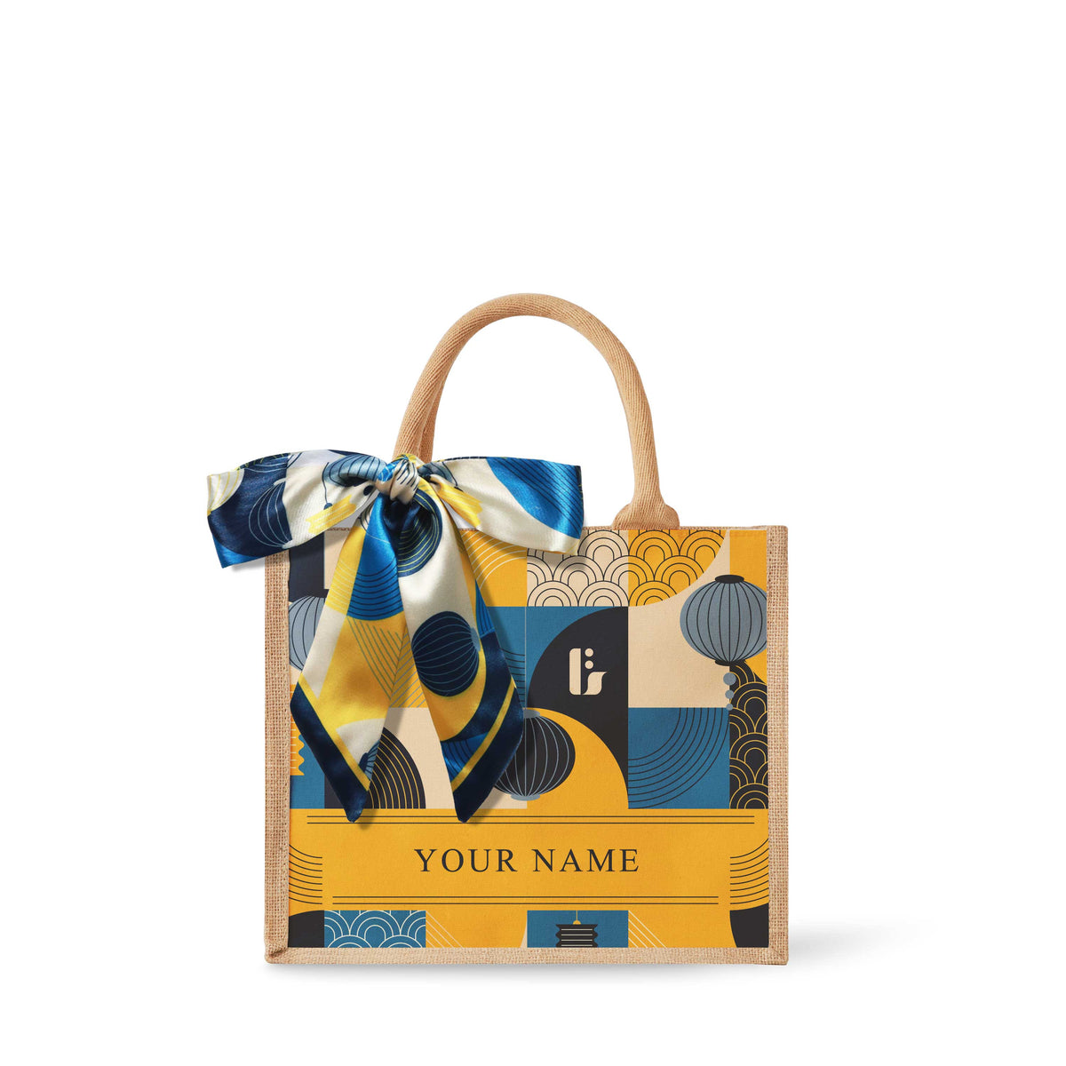 Lunar Blessing (Navy Design) Tote Bag