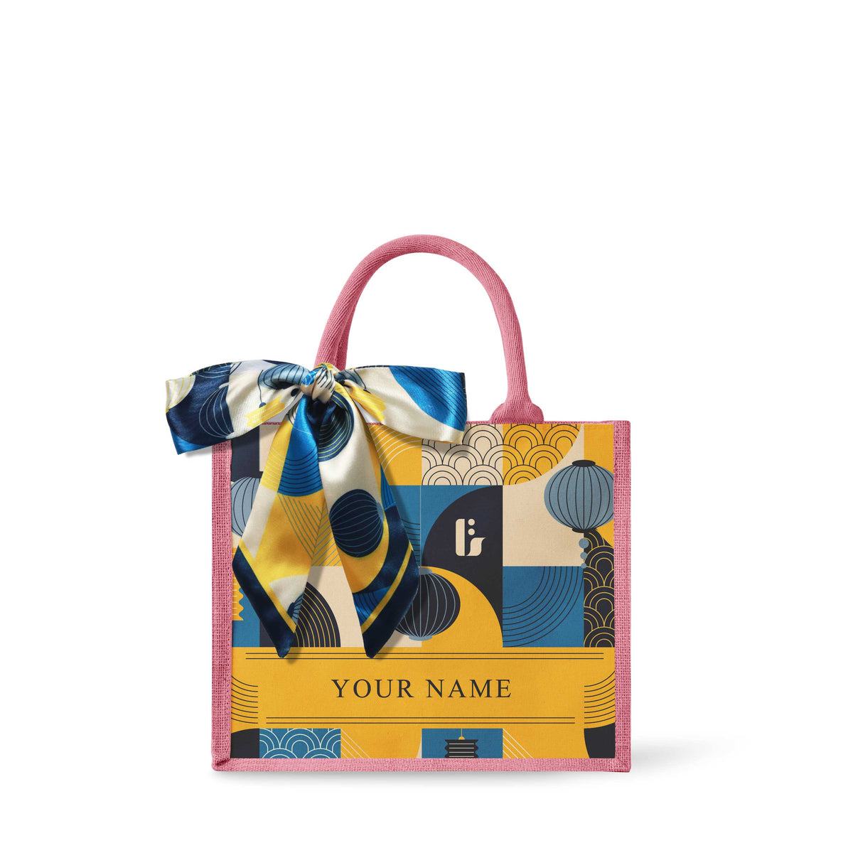 Lunar Blessing (Navy Design) Tote Bag