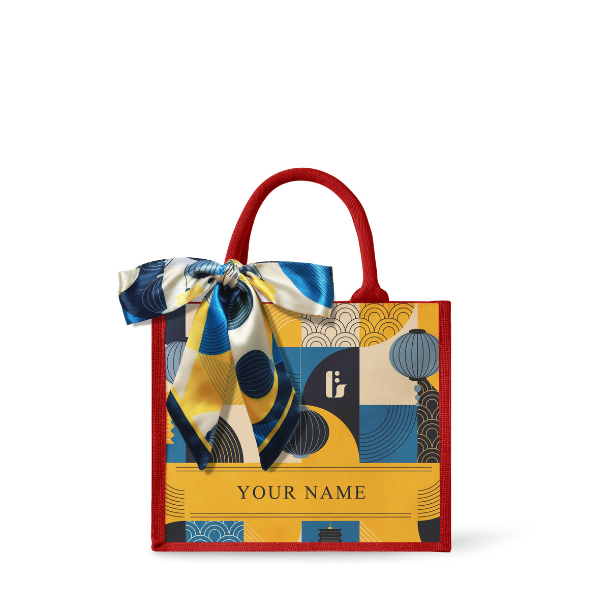 Lunar Blessing (Navy Design) Tote Bag