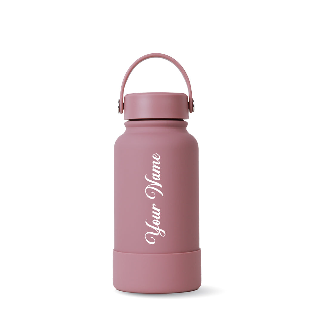Dusty Pink Omi Thermos Bottle - Vertical Font