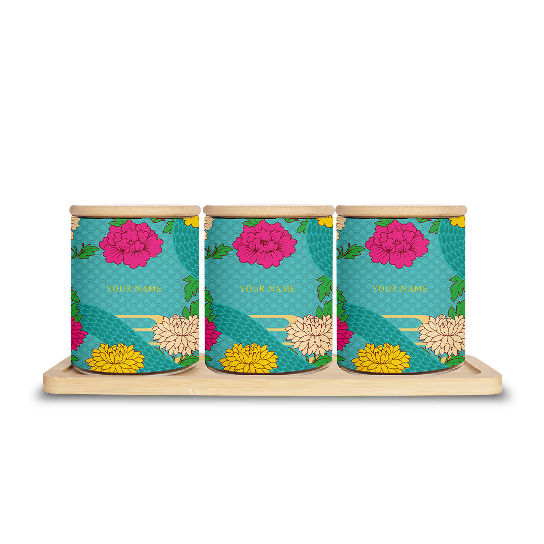 Floral Snake Canister