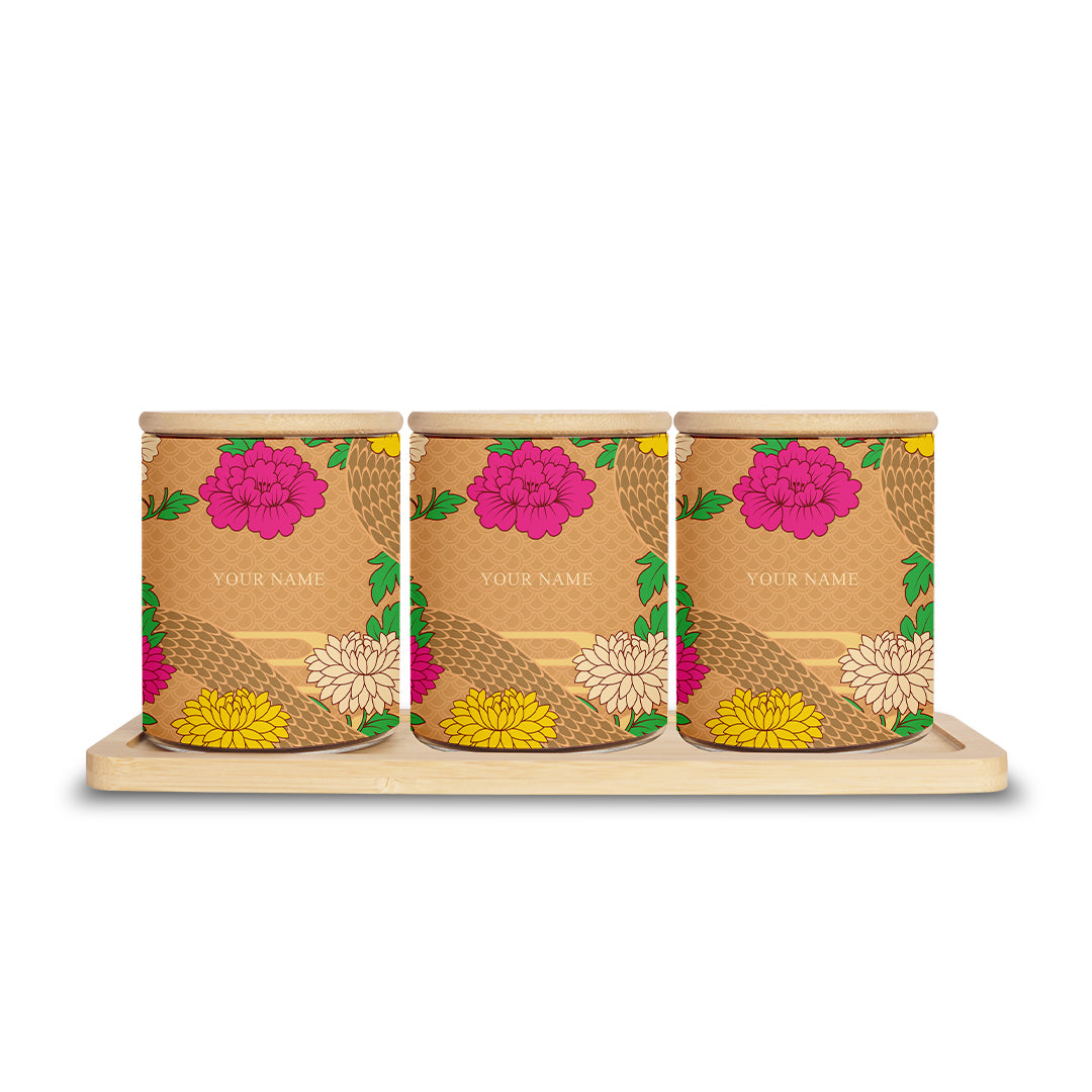 Floral Snake Canister