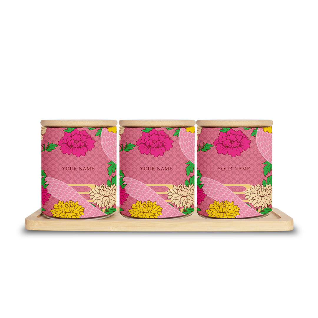 Floral Snake Canister