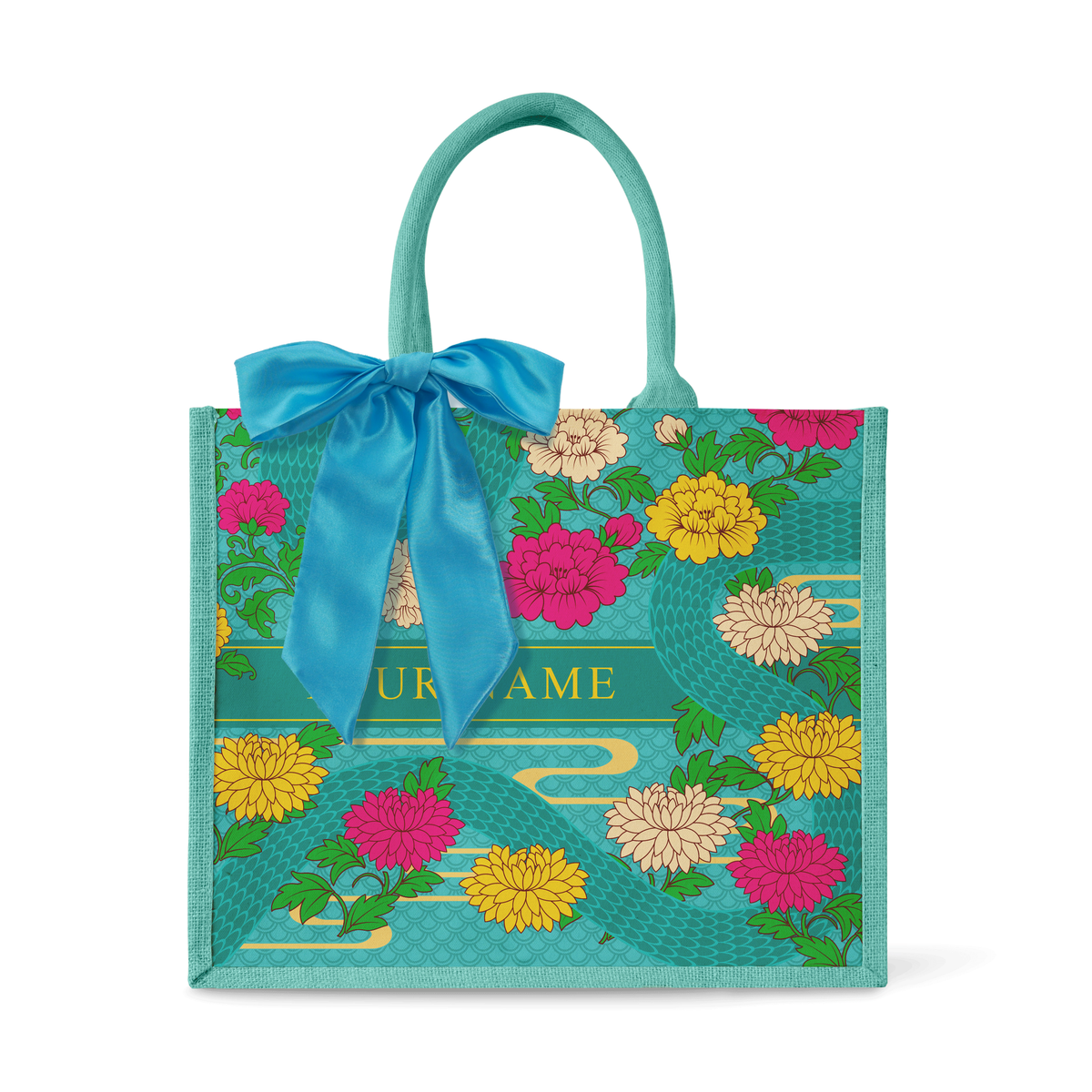 Floral Snake - Tote Bag