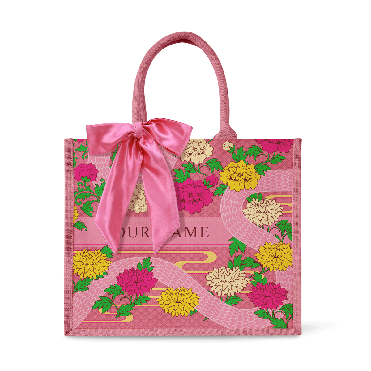 Floral Snake - Tote Bag