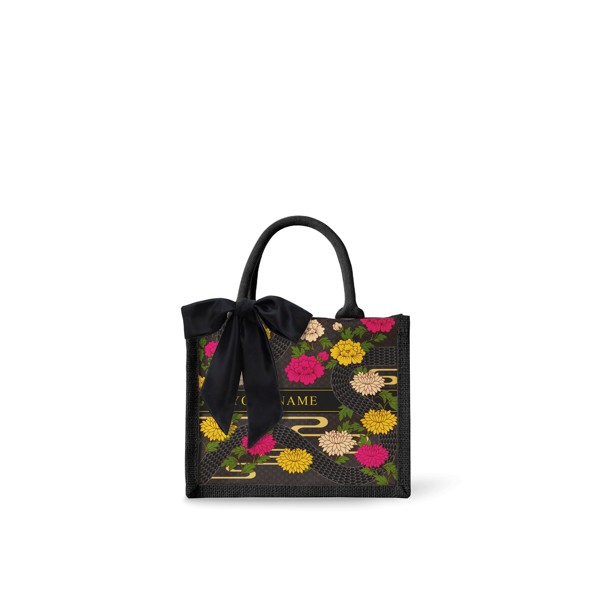 Floral Snake - Tote Bag