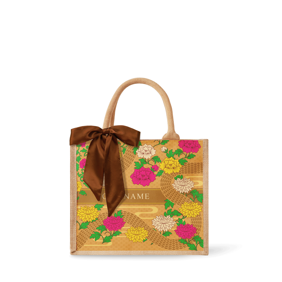 Floral Snake - Tote Bag