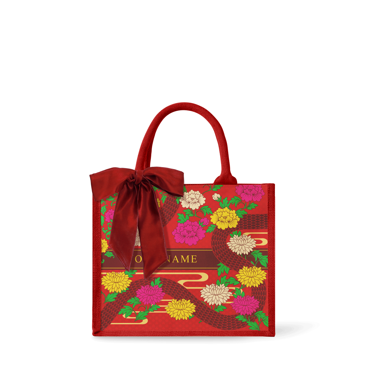 Floral Snake - Tote Bag