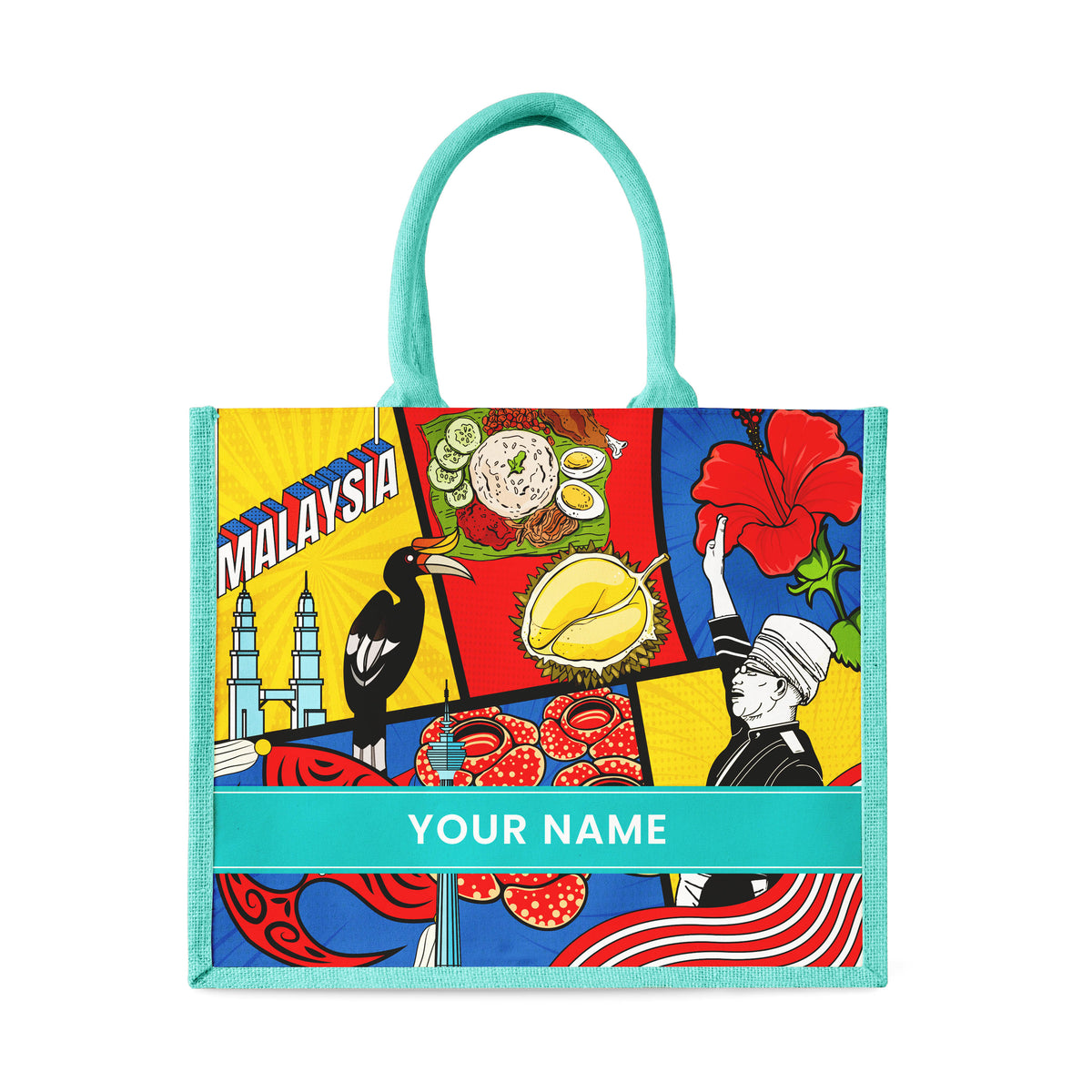 Merdeka Abstract - Jute Tote Bag