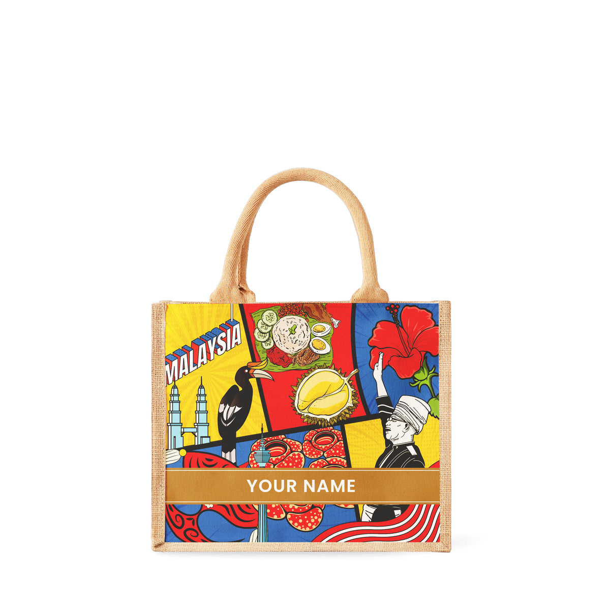 Merdeka Abstract - Jute Tote Bag