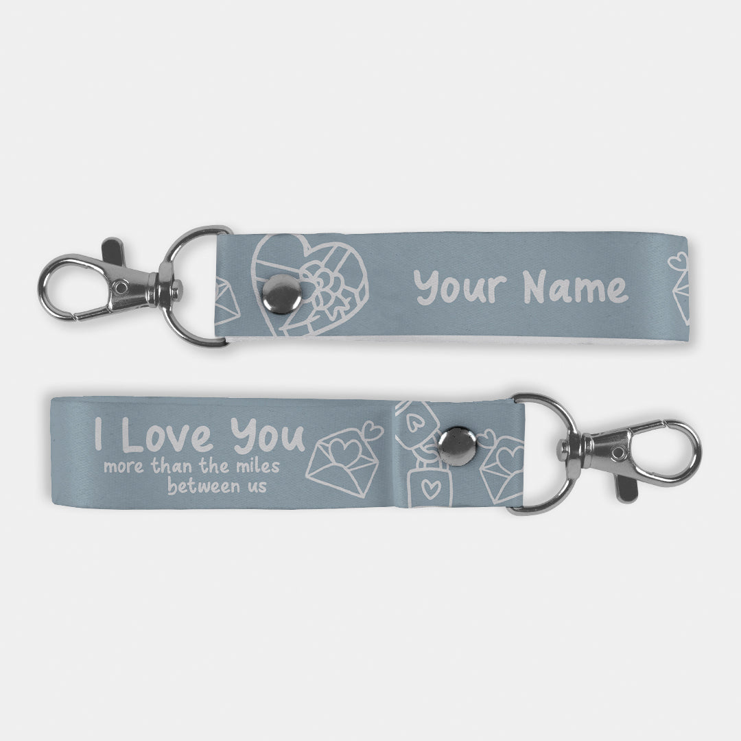 Couple Series “Between Us” Keychain Lanyard (Add Name)