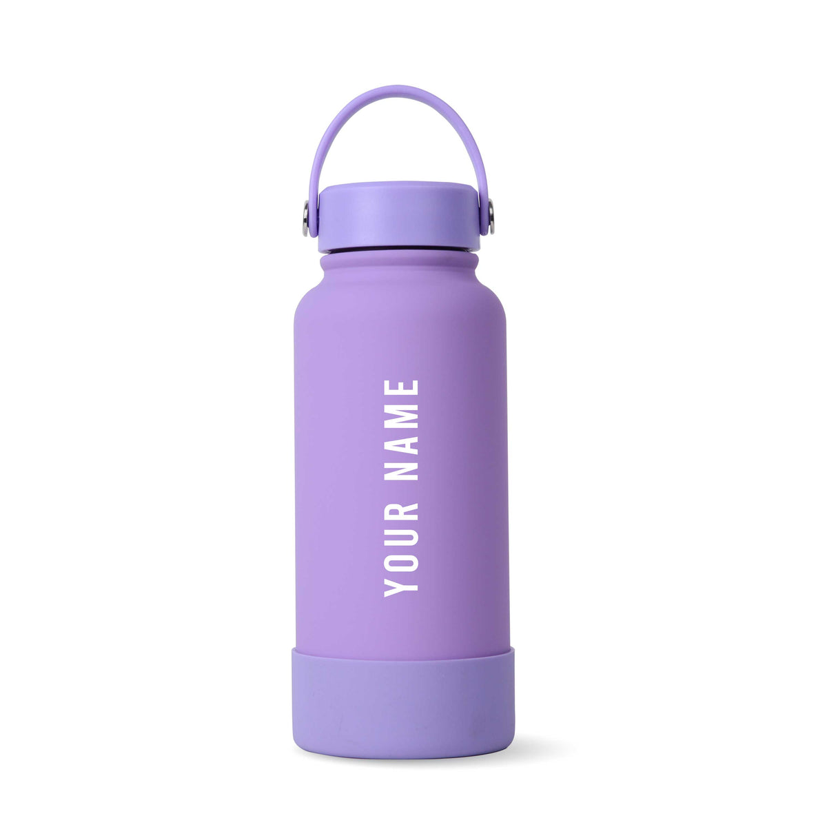 Purple Omi Thermos Bottle - Vertical Font
