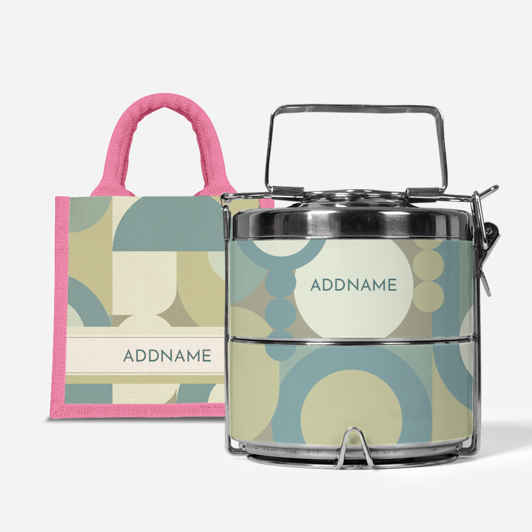 Ryn Series - Pandan - Lunch Tote Bag with Two-Tier Tiffin Carrier