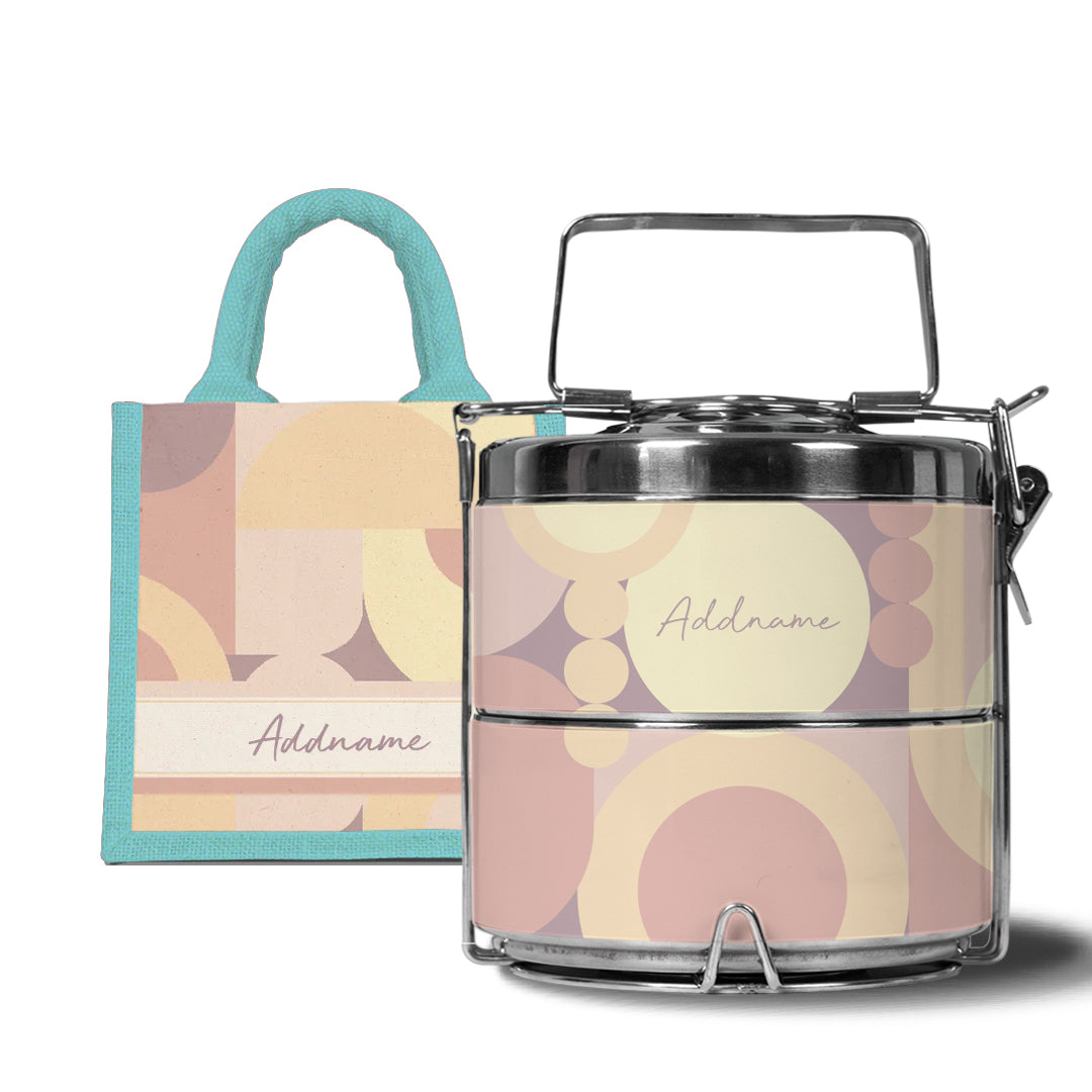 Ryn Series - Markisa - Lunch Tote Bag with Two-Tier Tiffin Carrier