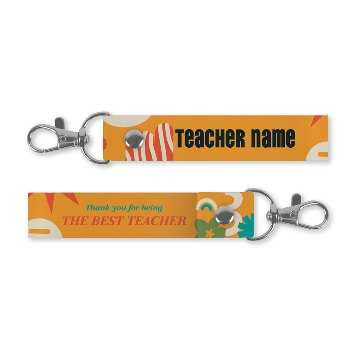 #1 Teacher Keychain Lanyard