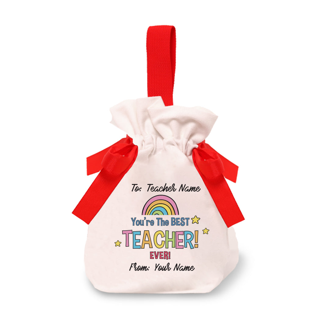 Teacher Quote -Ribbon Pouch - You're The Best Teacher Ever