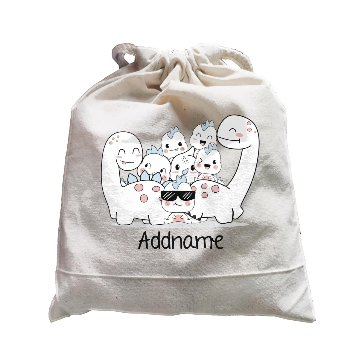 Cute Animals And Friends Series Cute Little Dinosaur Smiling Group Addname Satchel