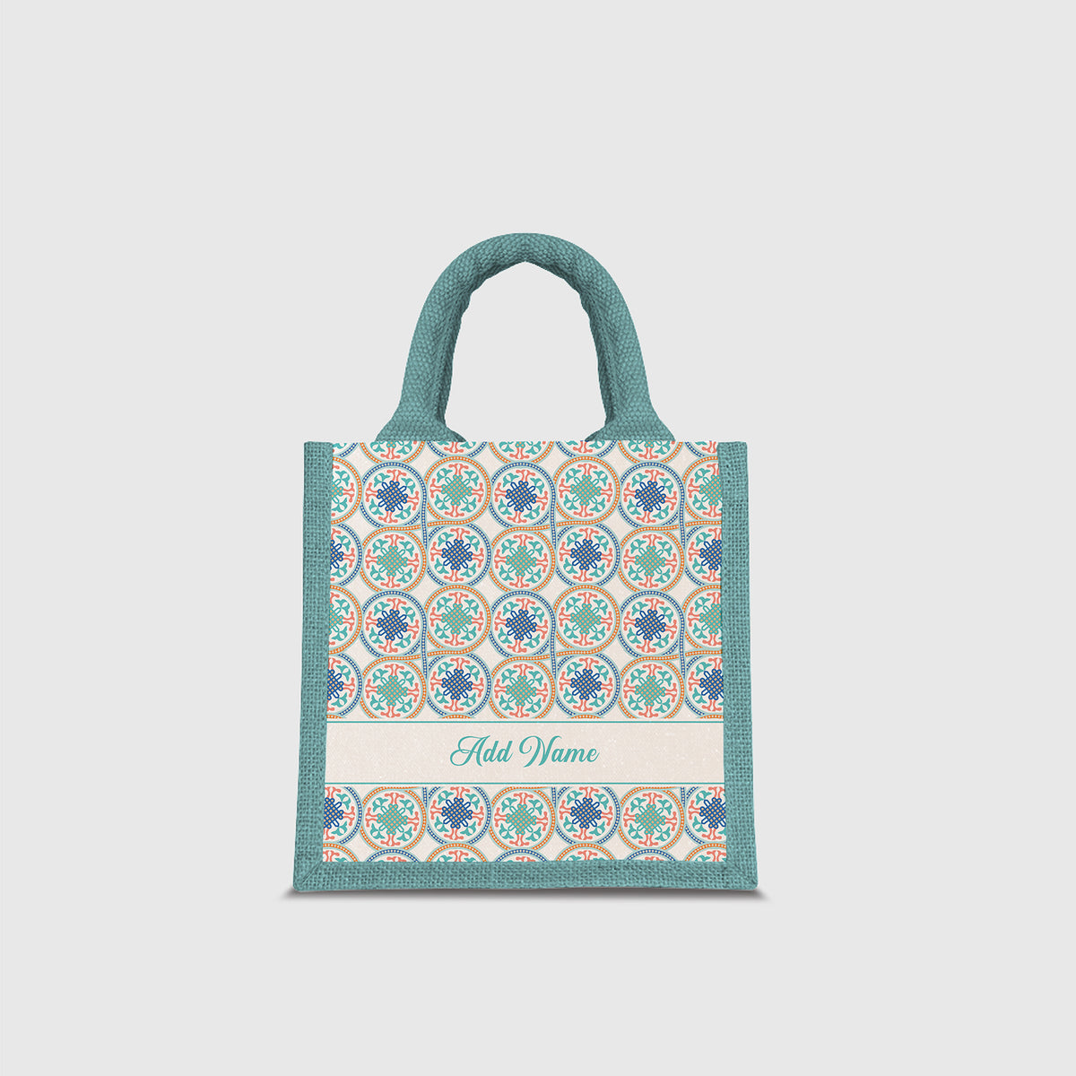 Moroccan Series Half Lining Lunch Bag - Chahid Light Blue
