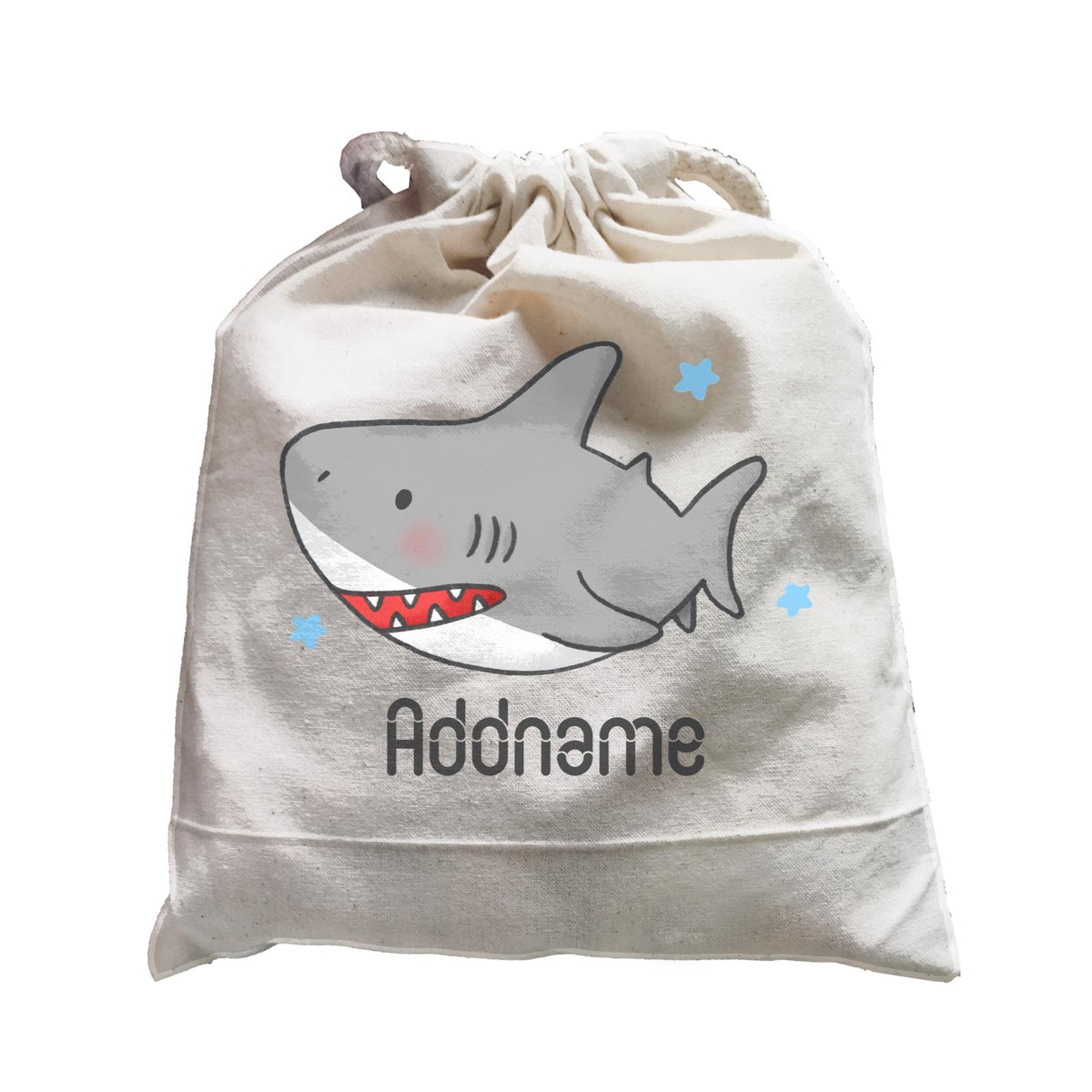 Cute Hand Drawn Style Shark Addname Satchel