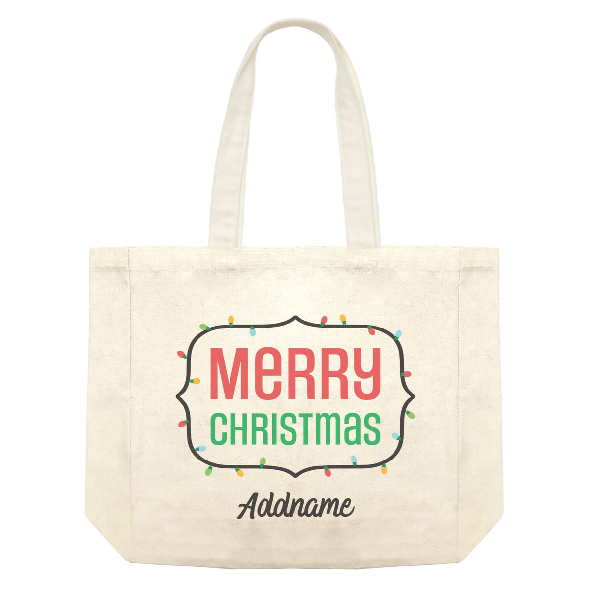 Christmas Series Merry Christmas LED Lights Border Shopping Bag