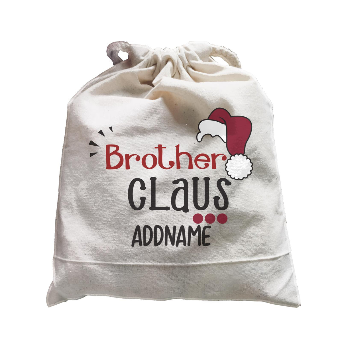 Xmas Brother Claus with Santa Hat Satchel