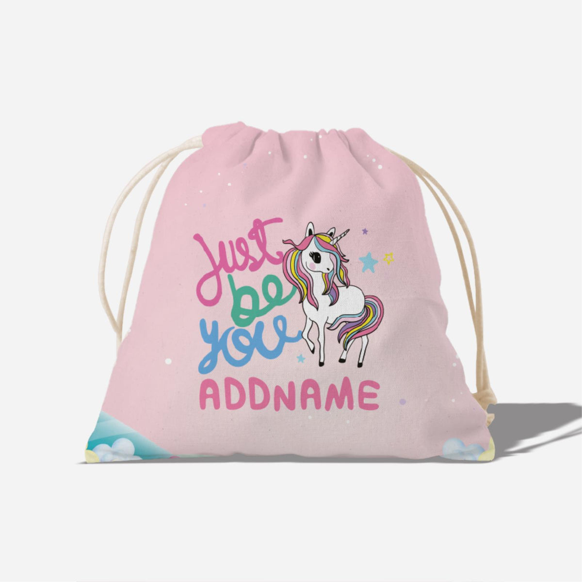 Children's Gift Series Full Print Satchel - Just Be You Cute Unicorn