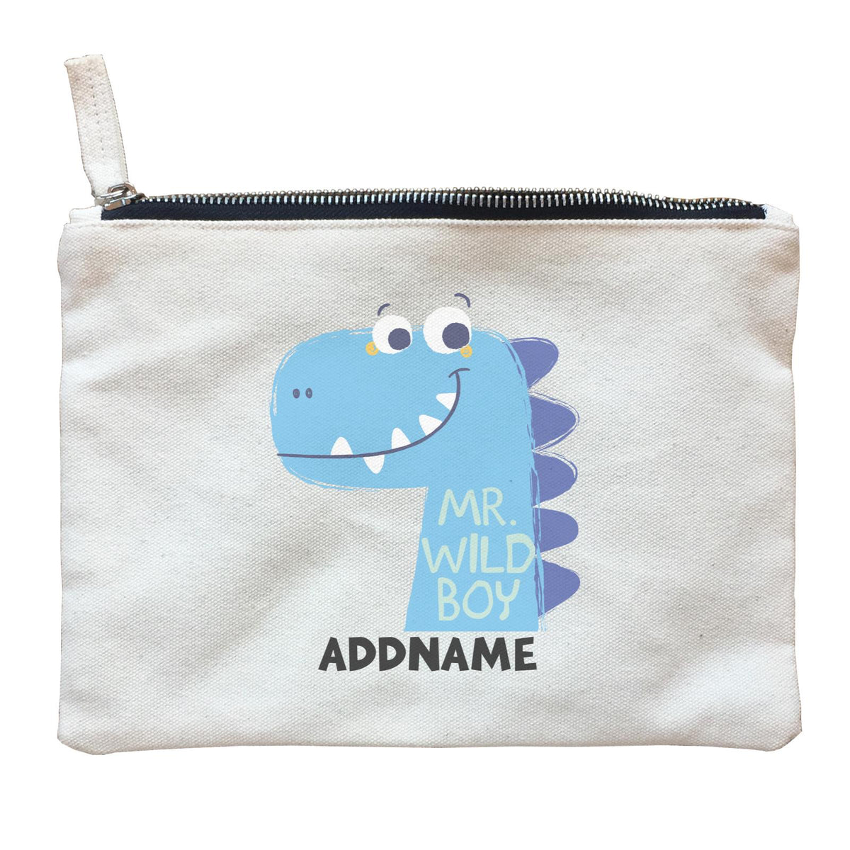 Mr Wild Boy Dinosaur Addname Bag Zipper Pouch