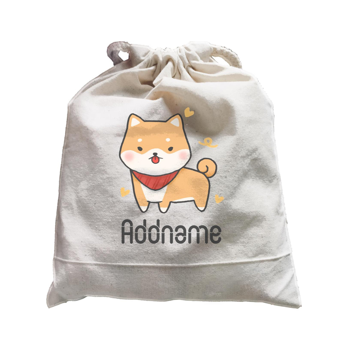 Cute Hand Drawn Style Shiba Inu Addname Satchel