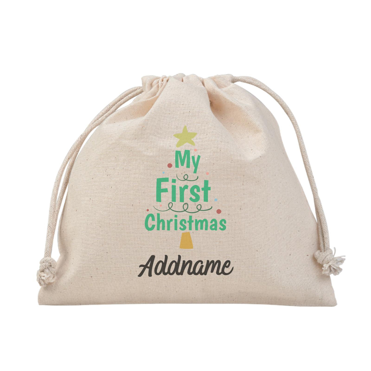 Christmas Series My First Christmas Christmas Tree Typography Satchel