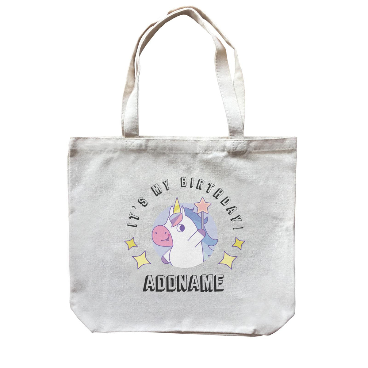 Birthday Unicorn Boy With Magic Wand It's My Birthday Addname Canvas Bag