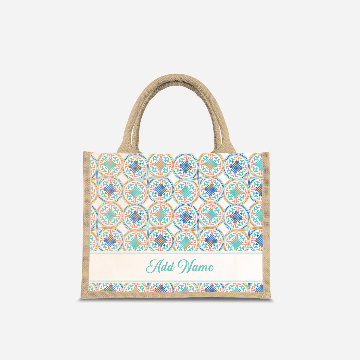 Moroccan Series Half Lining Small Jute Bag - Chahid Natural